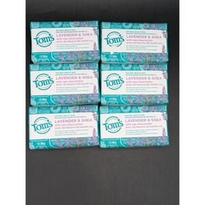 Tom's of Maine Lavender Shea Natural Bar Soap 6 Pack 5 Ounce Moisturizing